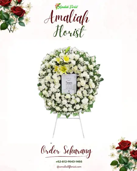 Krans Bunga Duka Sajen